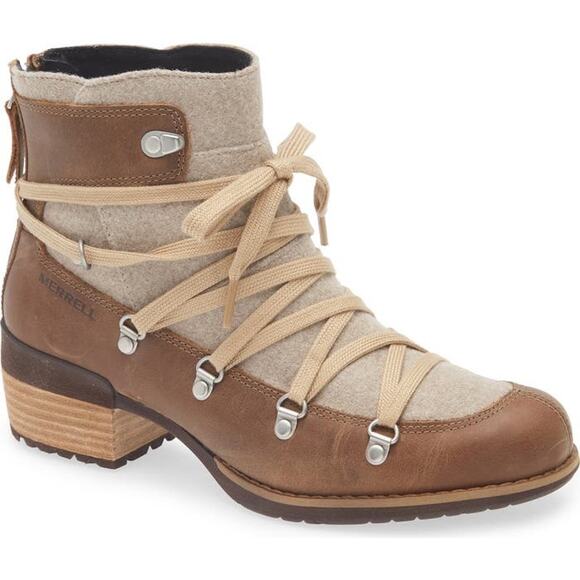 Merrell Shiloh II Warm Boot Women’s 5.5 Heritage Hiking Waterproof Lace Up - Picture 1 of 10